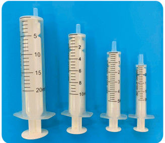 สายฉีดใช้ครั้งเดียวที่ไม่เกิดจากสารสกัด 2 ส่วน Luer Slip 10 Ml 20 Ml สายฉีดยาที่ไม่มีเข็ม
