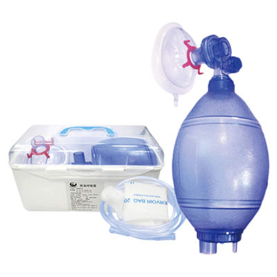 เครื่องช่วยชีวิต PVC แบบใช้แล้วทิ้งทางการแพทย์ Ambu Bag Handhold เครื่องช่วยหายใจฉุกเฉินแบบประดิษฐ์