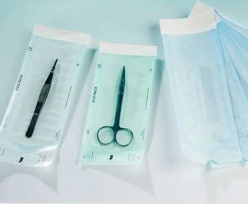 5.7 Cm X 13 Cm Medical Sterile Bag Dental Packaging Peel Pack Self Seal ใช้ในการกําจัดเชื้อเครื่องมือการแพทย์ฟัน